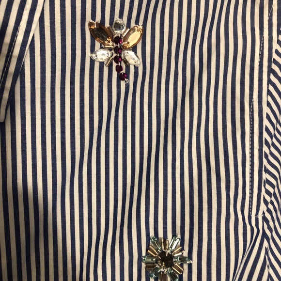 Talbots Jeweled shirt size Large petite - Picture 3 of 8